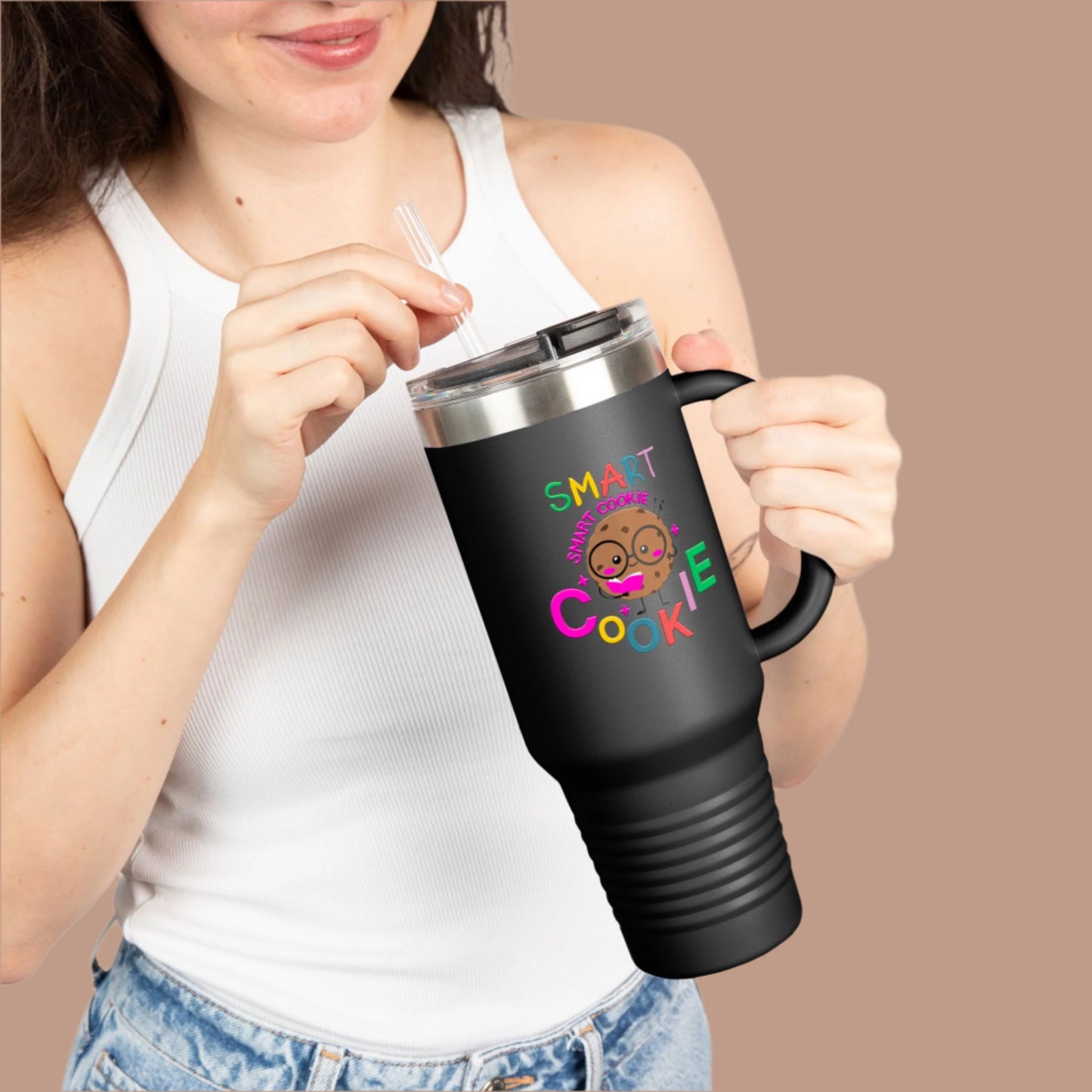 Insulated Travel Mug, 40oz - Smart Cookie Design