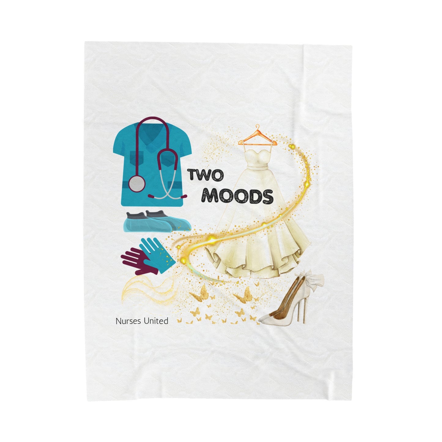 Plush Blanket - Two Moods Nurse Appreciation Gift