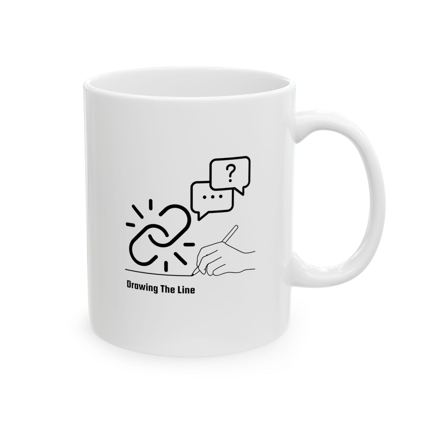 Drawing The Line Ceramic Custom Design Mug 11oz