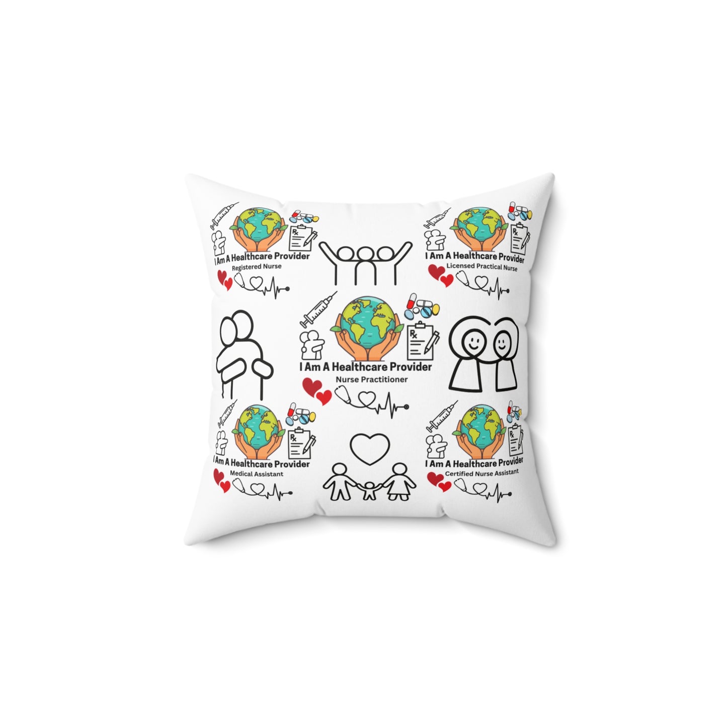 Certified Nurse Assistant Square Pillow