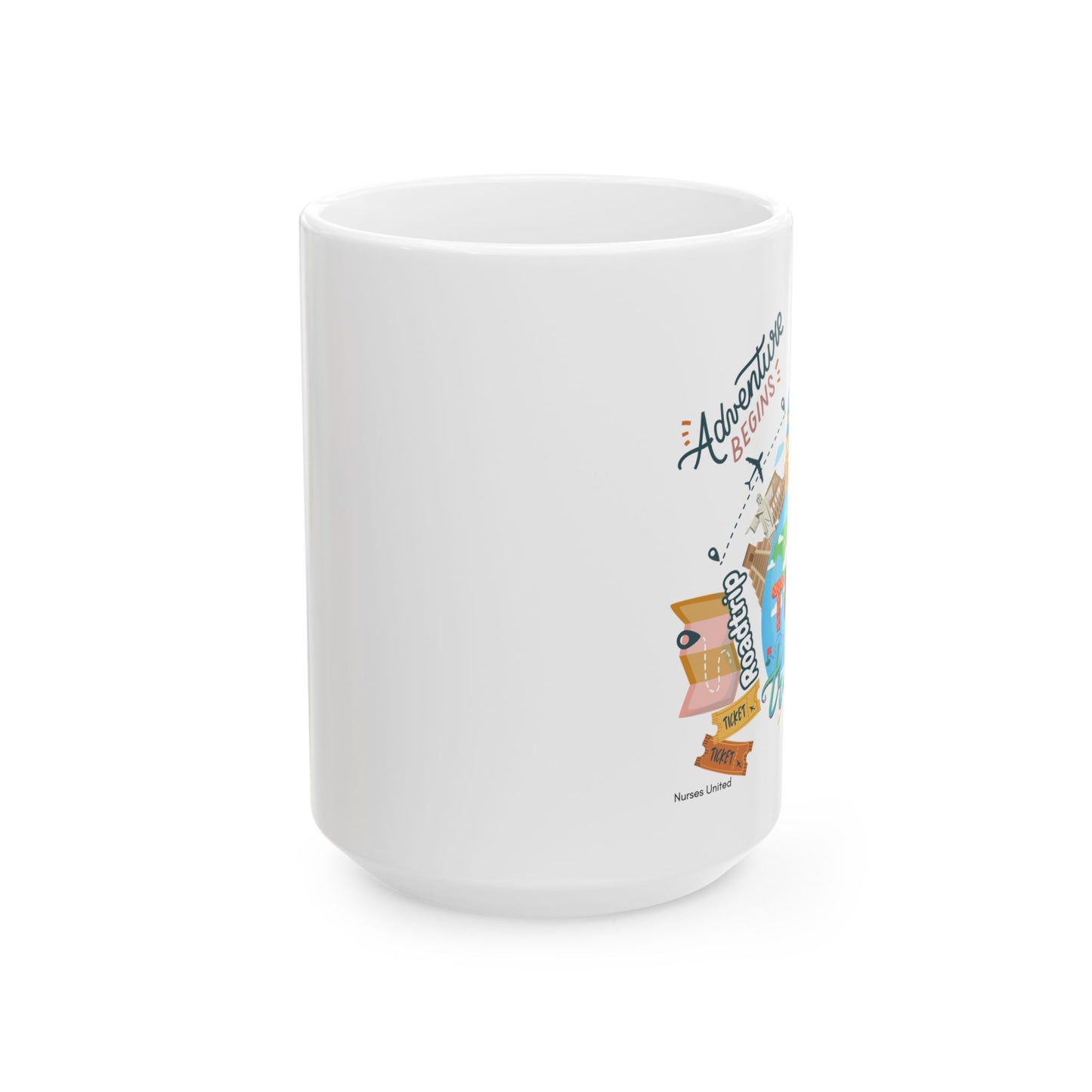 Time to Travel Ceramic Mug 15oz