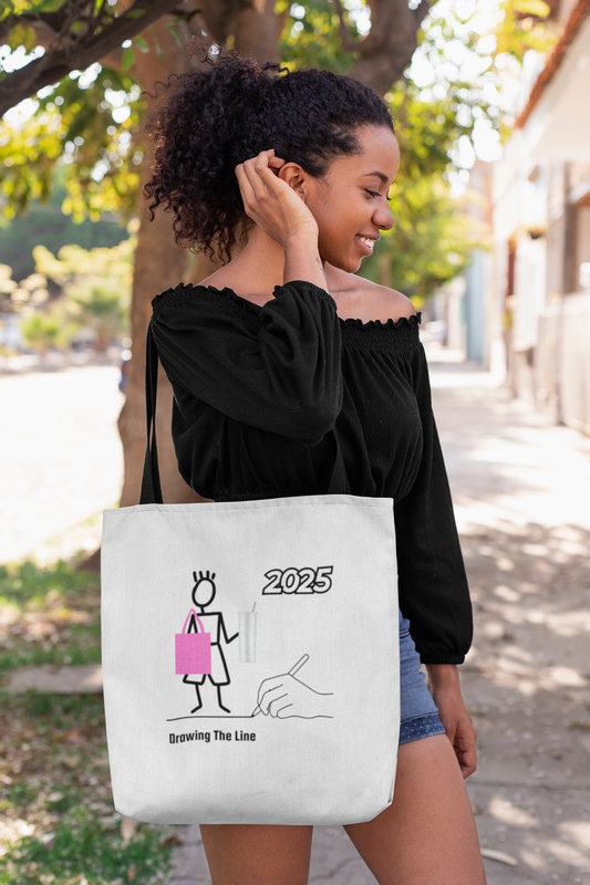 Drawing The Line Custom Design Tote Bag